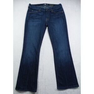 7 For All Mankind Jeans Womens Size 28 Blue Denim Bootcut Low Rise Stretch Dark